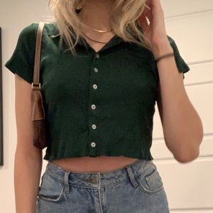 Brandy Melville green crop top
